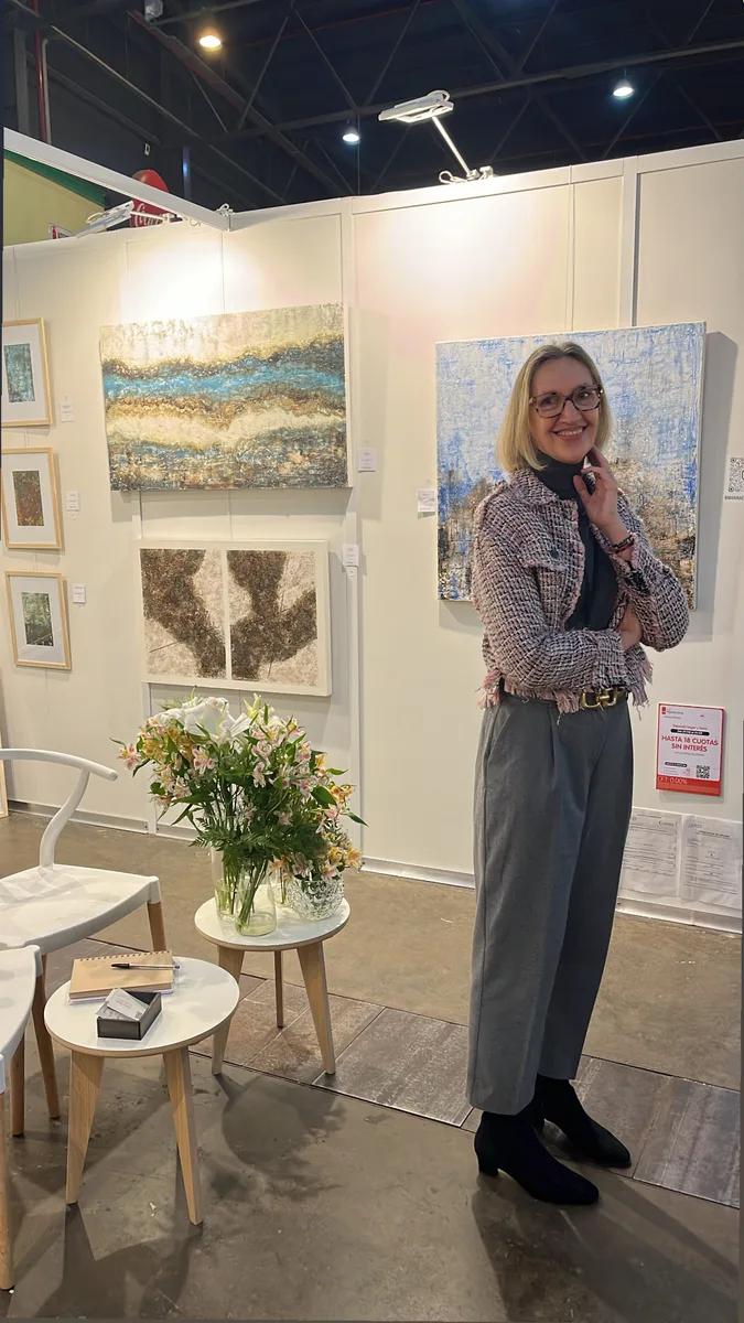 Marina Elizalde at her booth at BADA 2024